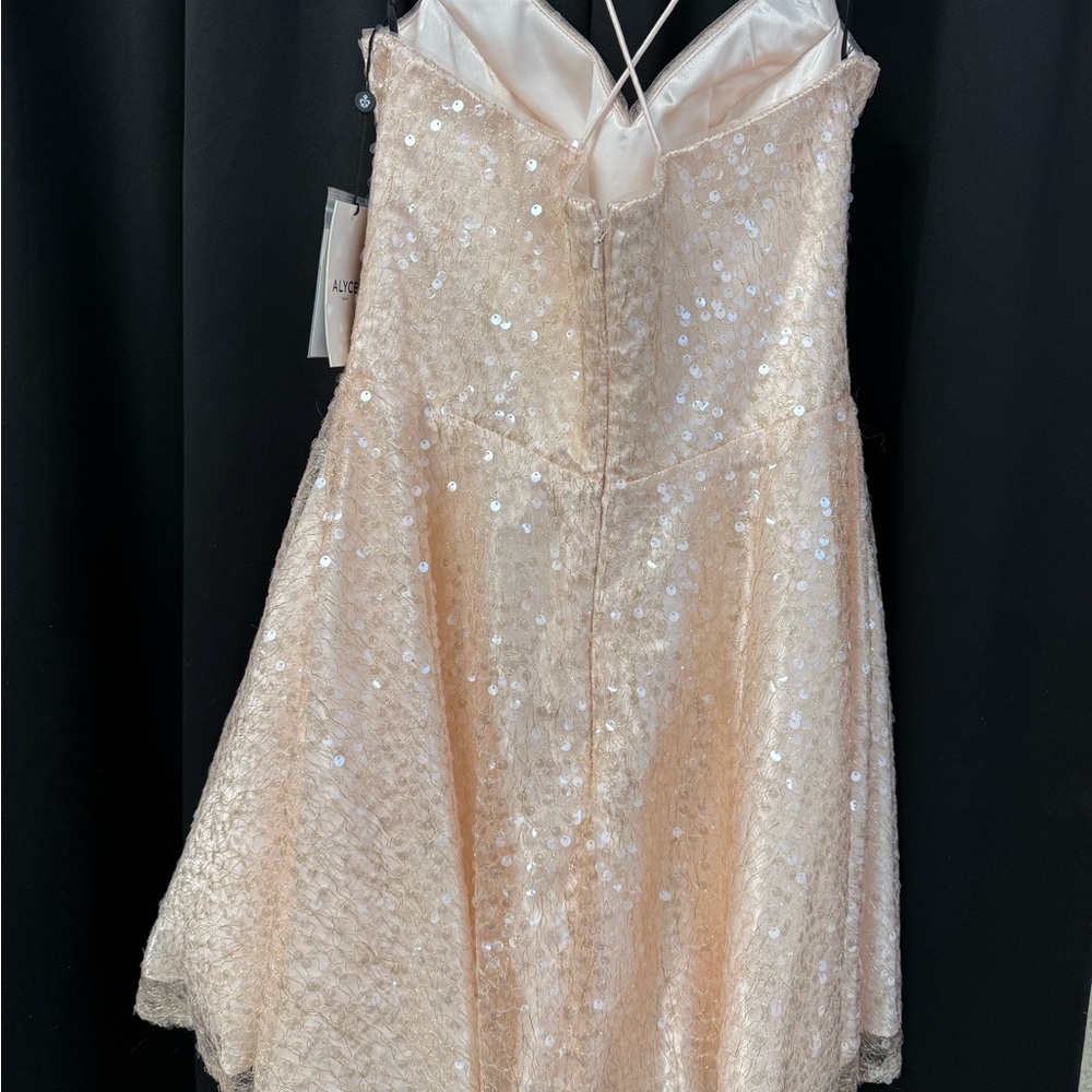 NWT Alyce Paris Blush Pink Sequin Party Dress - Picture 4 of 7